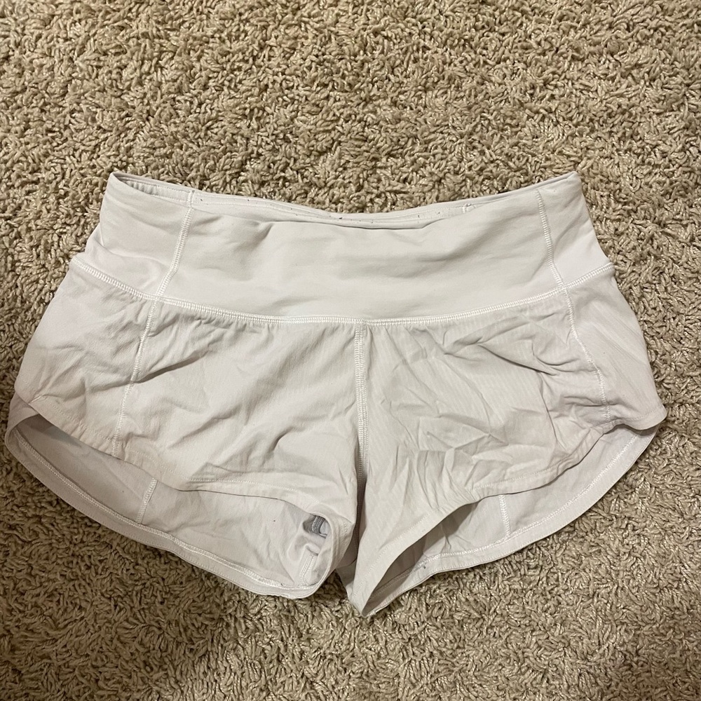 Lululemon speed ups, white, size 0, gently worn
